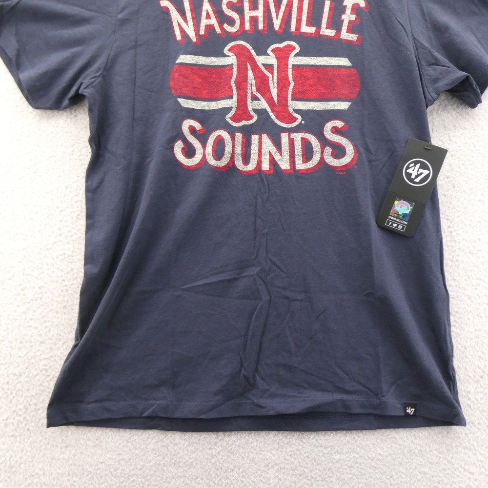 '47 Brand Shirt Mens Large Nashville Sounds Navy Blue Cotton MiLB Baseball New - Picture 2 of 10